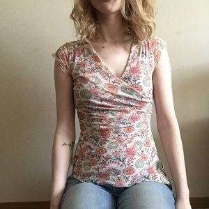 Sweet pea- by anthropologie wrap top